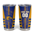 Personalized West Coast Eagles Tumbler Cup Modern Geometric Sports Graphic Style