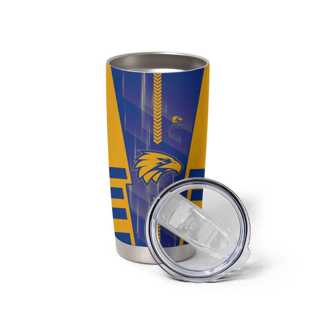 Personalized West Coast Eagles Tumbler Cup Modern Geometric Sports Graphic Style