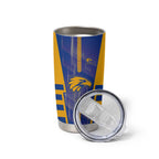 Personalized West Coast Eagles Tumbler Cup Modern Geometric Sports Graphic Style