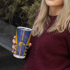Personalized West Coast Eagles Tumbler Cup Modern Geometric Sports Graphic Style