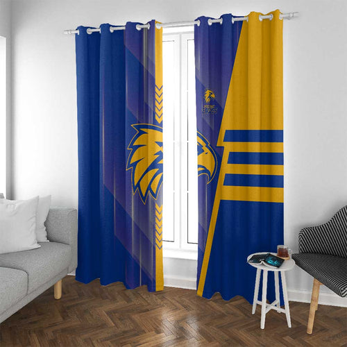 West Coast Eagles Window Curtain Modern Geometric Sports Graphic Style