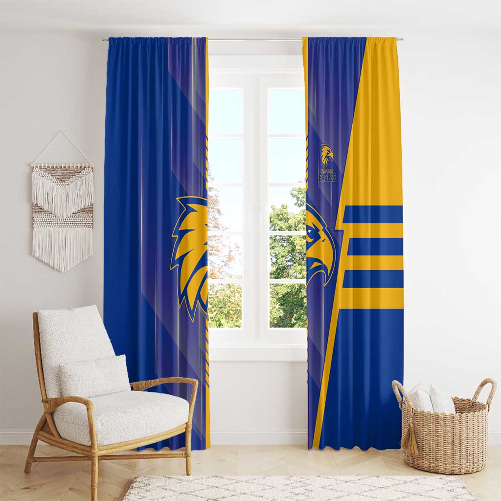 West Coast Eagles Window Curtain Modern Geometric Sports Graphic Style