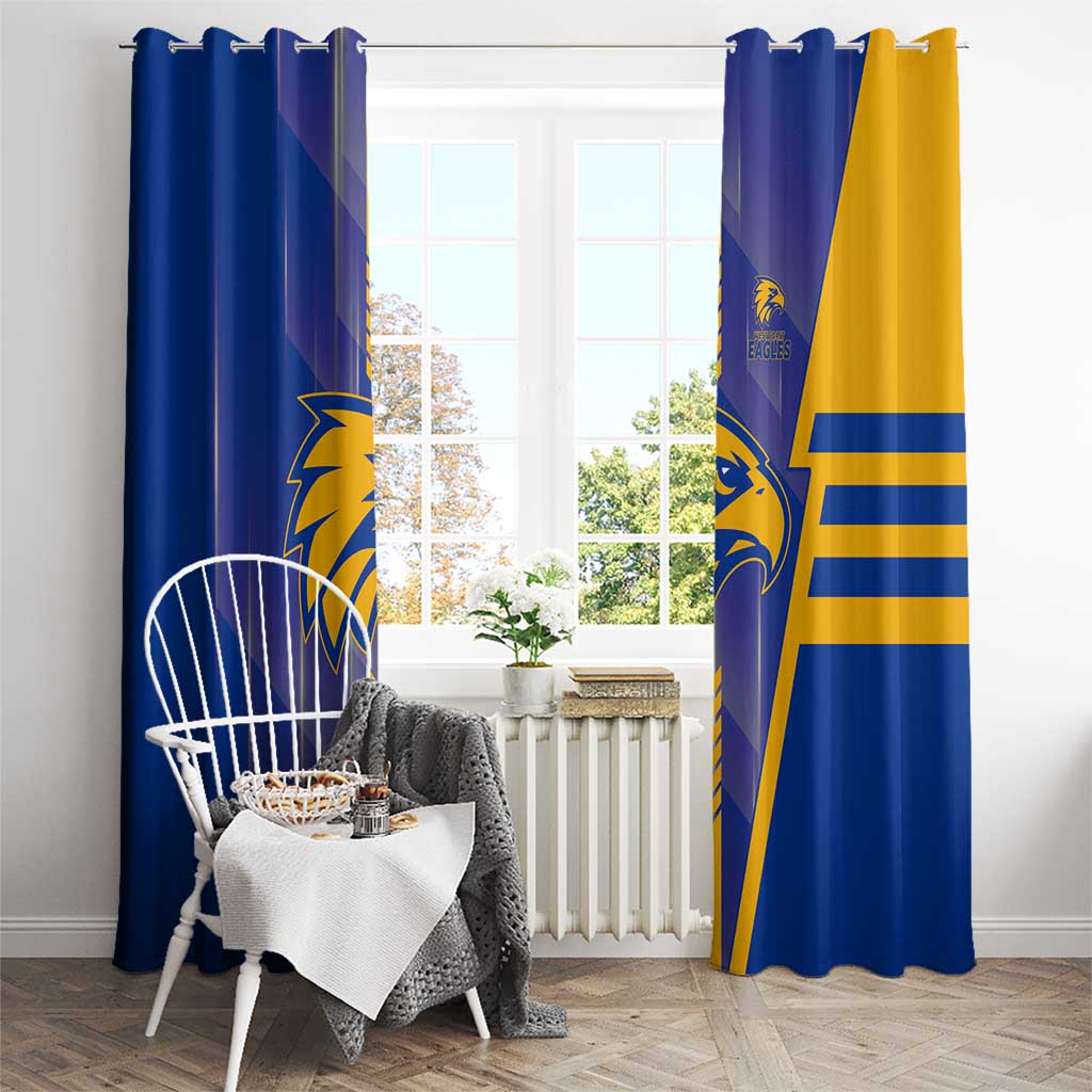 West Coast Eagles Window Curtain Modern Geometric Sports Graphic Style