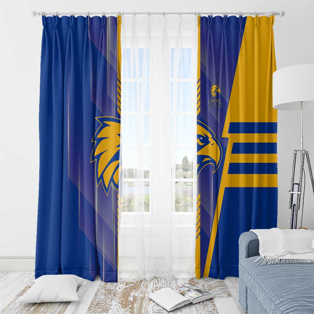 West Coast Eagles Window Curtain Modern Geometric Sports Graphic Style