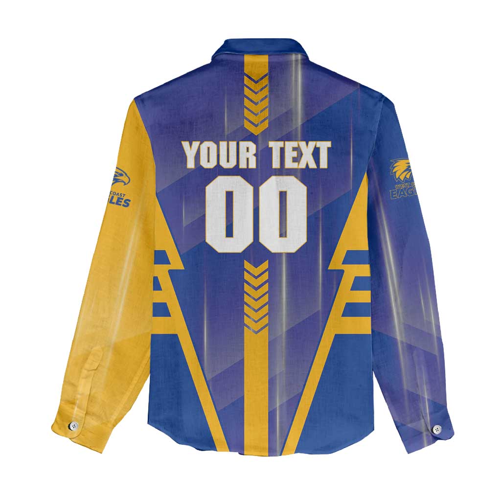 Personalized West Coast Eagles Women Casual Shirt Modern Geometric Sports Graphic Style