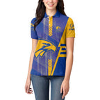 Personalized West Coast Eagles Women Polo Shirt Modern Geometric Sports Graphic Style