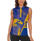 Personalized West Coast Eagles Women Sleeveless Polo Shirt Modern Geometric Sports Graphic Style