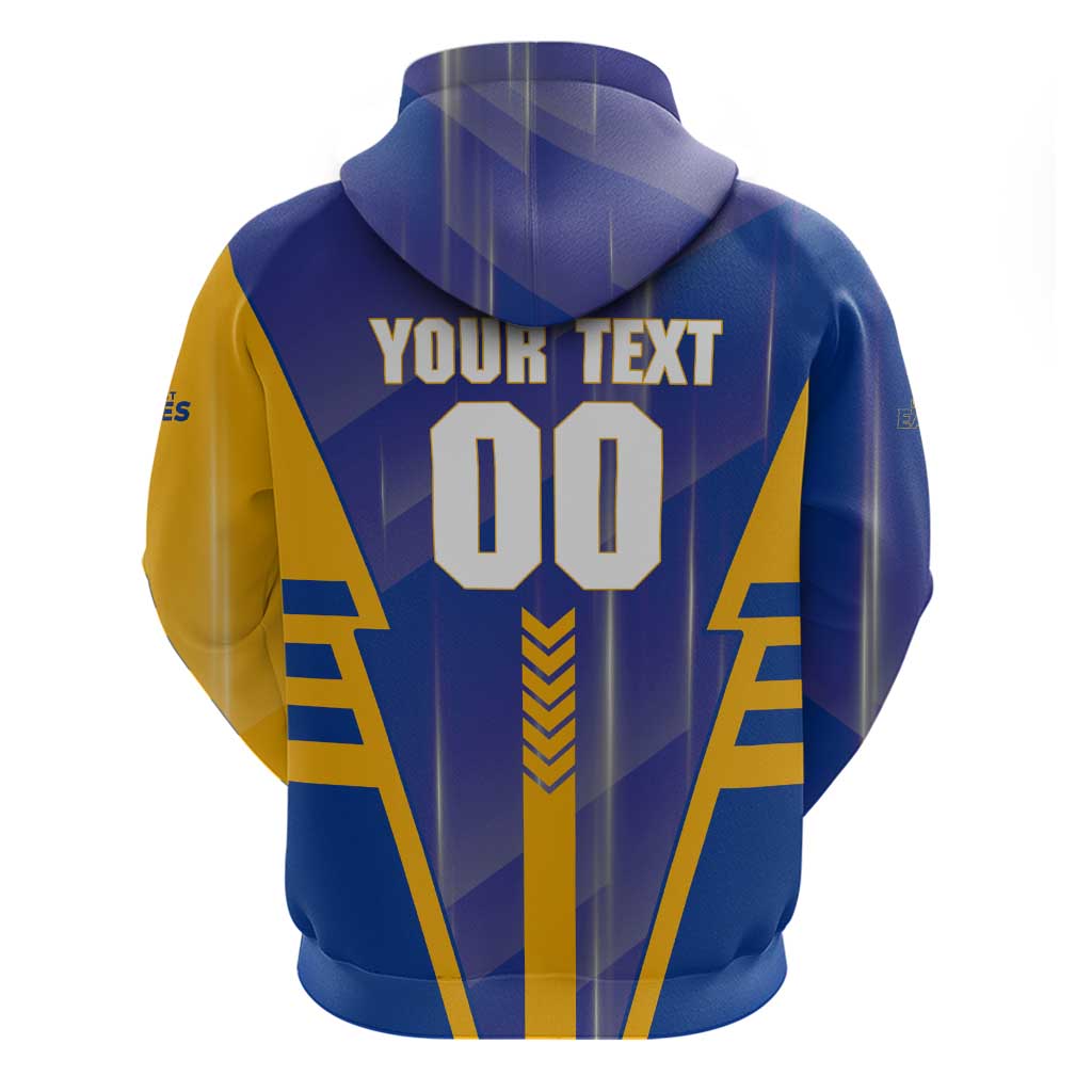 Personalized West Coast Eagles Zip Hoodie Modern Geometric Sports Graphic Style