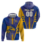 Personalized West Coast Eagles Zip Hoodie Modern Geometric Sports Graphic Style