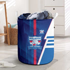 Western Bulldogs Laundry Basket Modern Geometric Sports Graphic Style