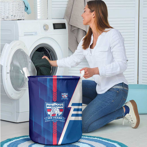 Western Bulldogs Laundry Basket Modern Geometric Sports Graphic Style