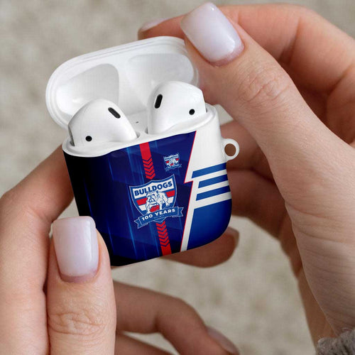 Western Bulldogs AirPods Case Modern Geometric Sports Graphic Style