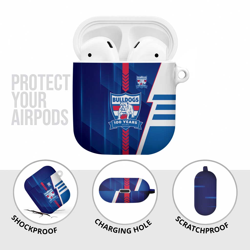Western Bulldogs AirPods Case Modern Geometric Sports Graphic Style