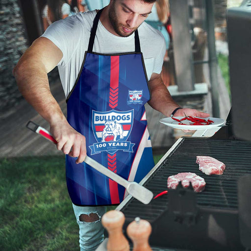 Western Bulldogs Apron Modern Geometric Sports Graphic Style
