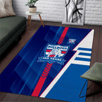 Western Bulldogs Area Rug Modern Geometric Sports Graphic Style