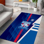 Western Bulldogs Area Rug Modern Geometric Sports Graphic Style