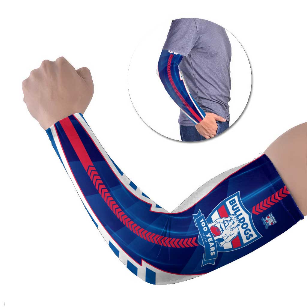 Personalized Western Bulldogs Arm Sleeves Modern Geometric Sports Graphic Style