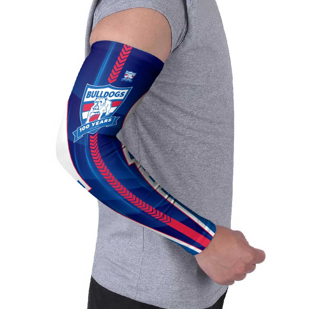 Personalized Western Bulldogs Arm Sleeves Modern Geometric Sports Graphic Style