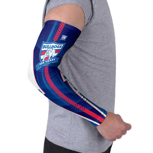 Personalized Western Bulldogs Arm Sleeves Modern Geometric Sports Graphic Style