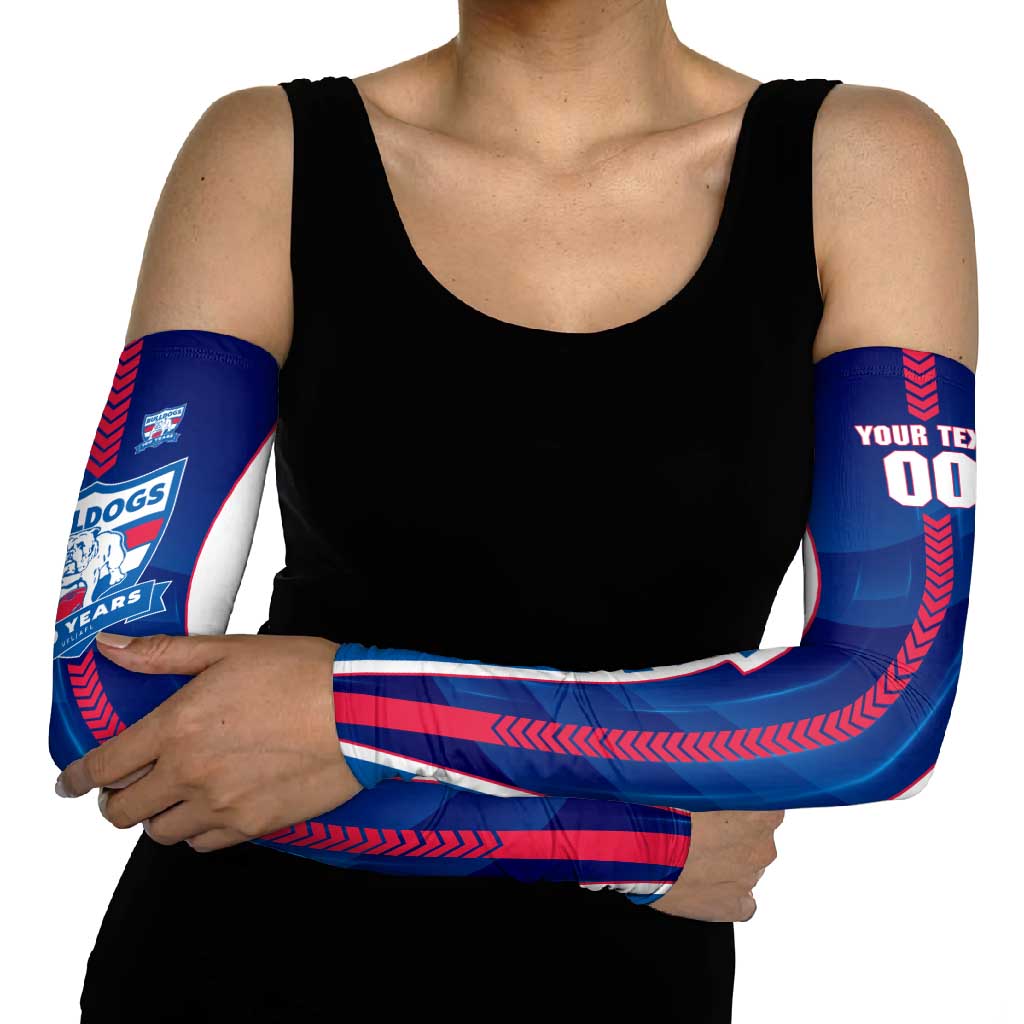 Personalized Western Bulldogs Arm Sleeves Modern Geometric Sports Graphic Style