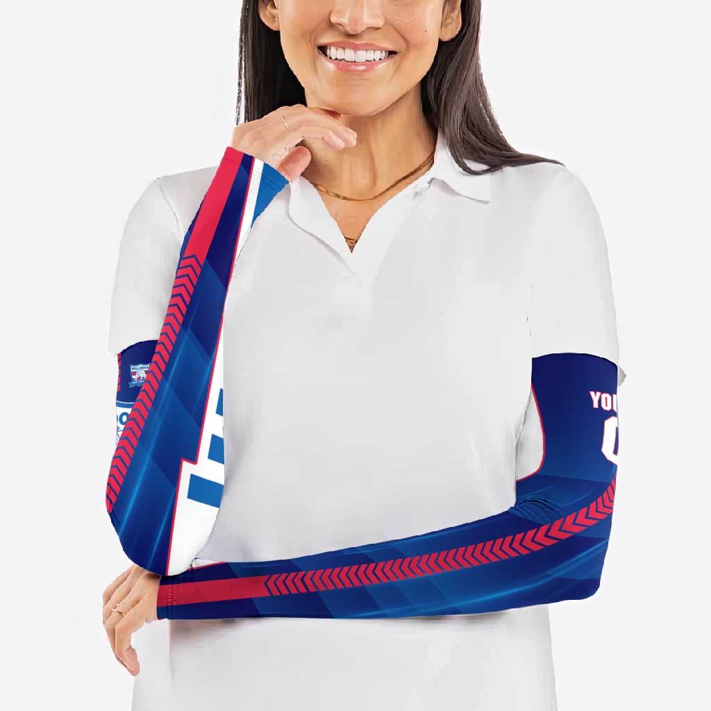 Personalized Western Bulldogs Arm Sleeves Modern Geometric Sports Graphic Style