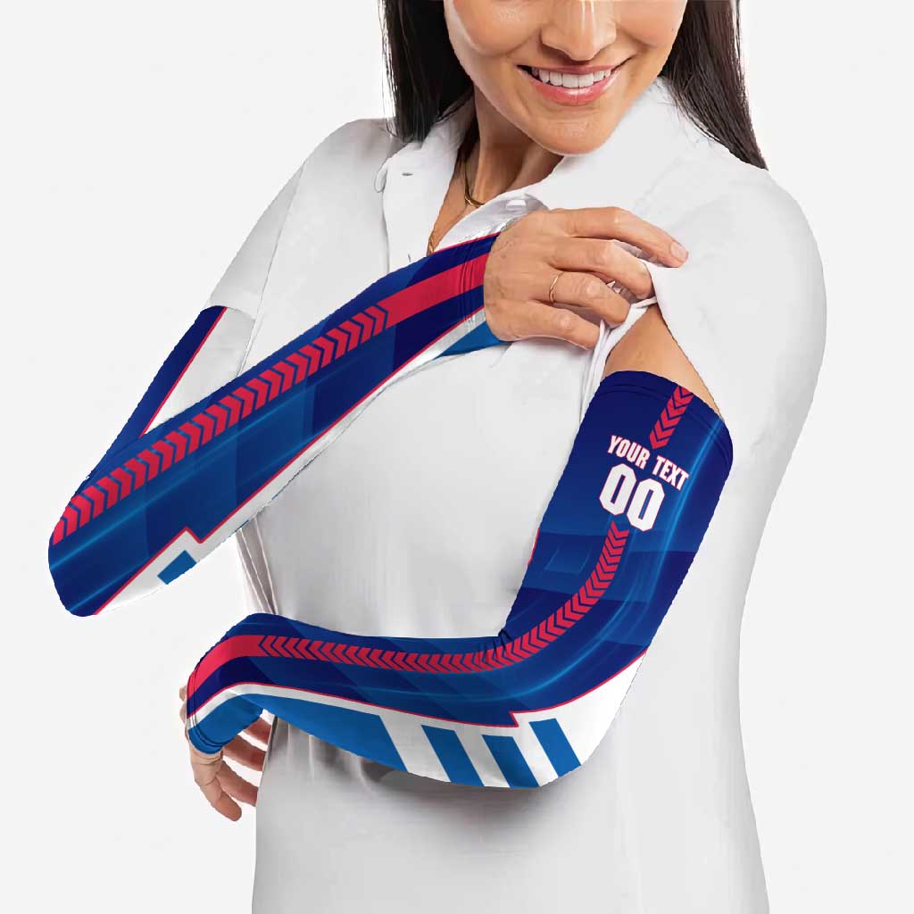 Personalized Western Bulldogs Arm Sleeves Modern Geometric Sports Graphic Style