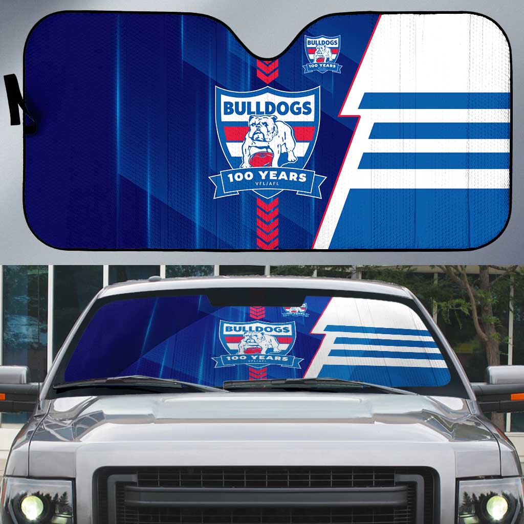 Western Bulldogs Auto Sun Shade Modern Geometric Sports Graphic Style
