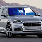 Western Bulldogs Auto Sun Shade Modern Geometric Sports Graphic Style