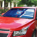 Western Bulldogs Auto Sun Shade Modern Geometric Sports Graphic Style