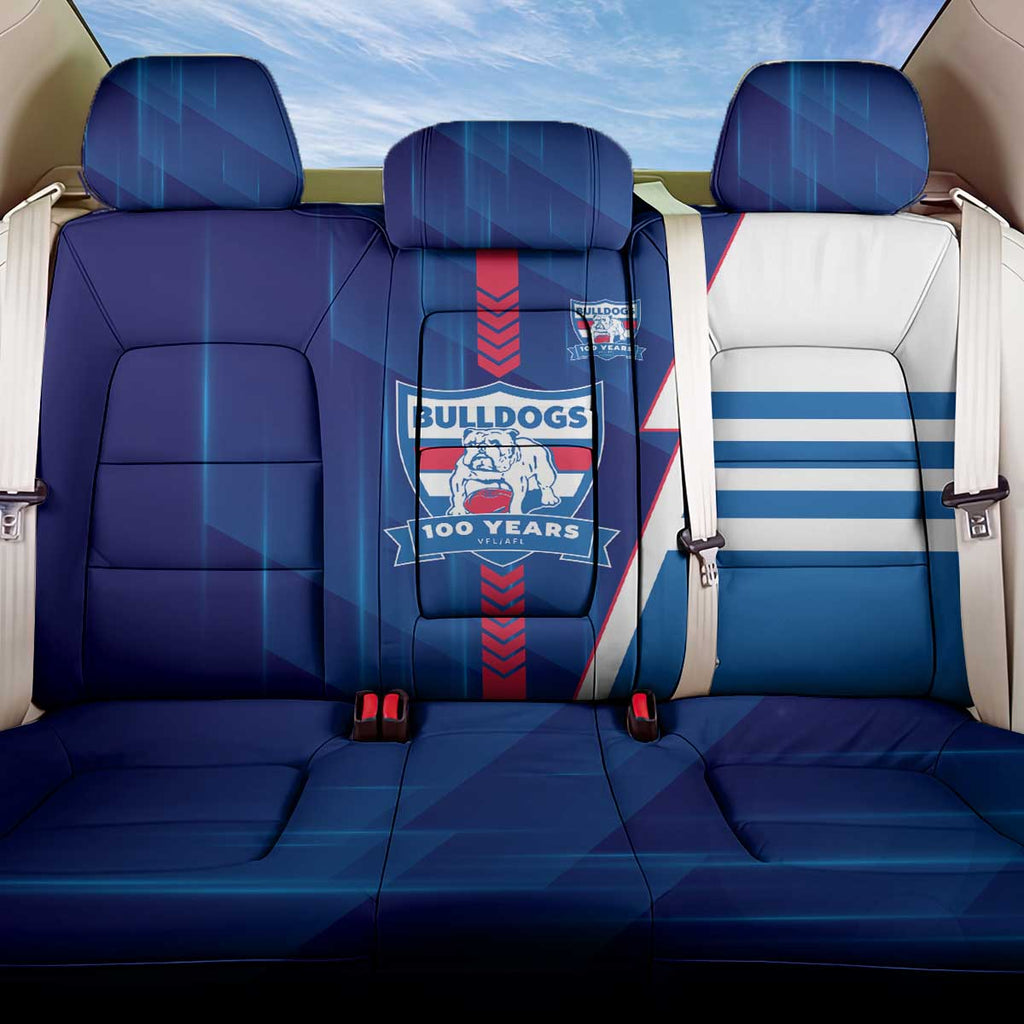Western Bulldogs Back Car Seat Cover Modern Geometric Sports Graphic Style