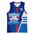 Personalized Western Bulldogs Basketball Jersey Modern Geometric Sports Graphic Style