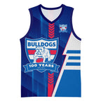 Personalized Western Bulldogs Basketball Jersey Modern Geometric Sports Graphic Style