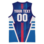 Personalized Western Bulldogs Basketball Jersey Modern Geometric Sports Graphic Style