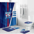 Western Bulldogs Bathroom Set Modern Geometric Sports Graphic Style