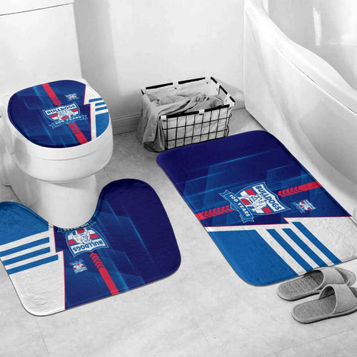 Western Bulldogs Bathroom Set Modern Geometric Sports Graphic Style