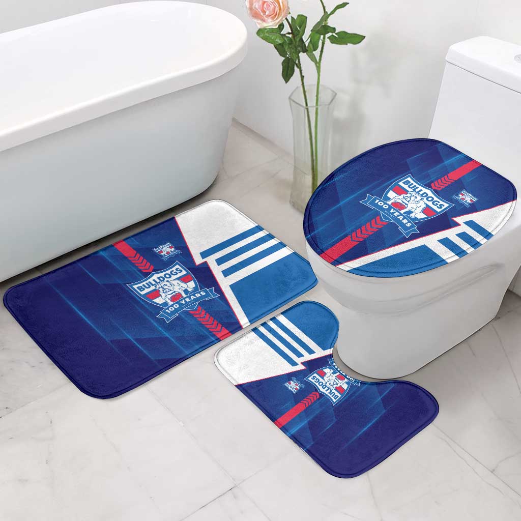Western Bulldogs Bathroom Set Modern Geometric Sports Graphic Style