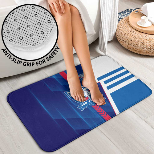 Western Bulldogs Bathroom Set Modern Geometric Sports Graphic Style