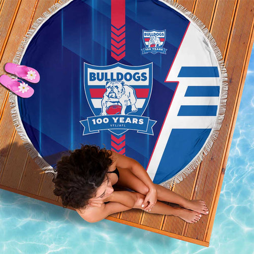 Western Bulldogs Beach Blanket Modern Geometric Sports Graphic Style