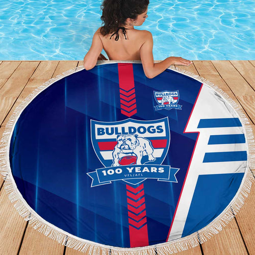 Western Bulldogs Beach Blanket Modern Geometric Sports Graphic Style
