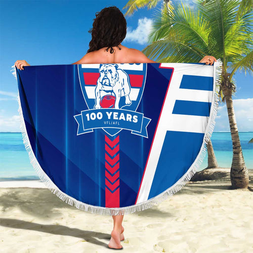 Western Bulldogs Beach Blanket Modern Geometric Sports Graphic Style