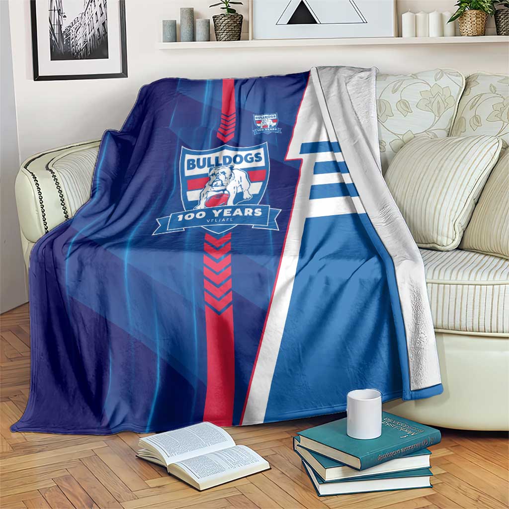 Western Bulldogs Blanket Modern Geometric Sports Graphic Style