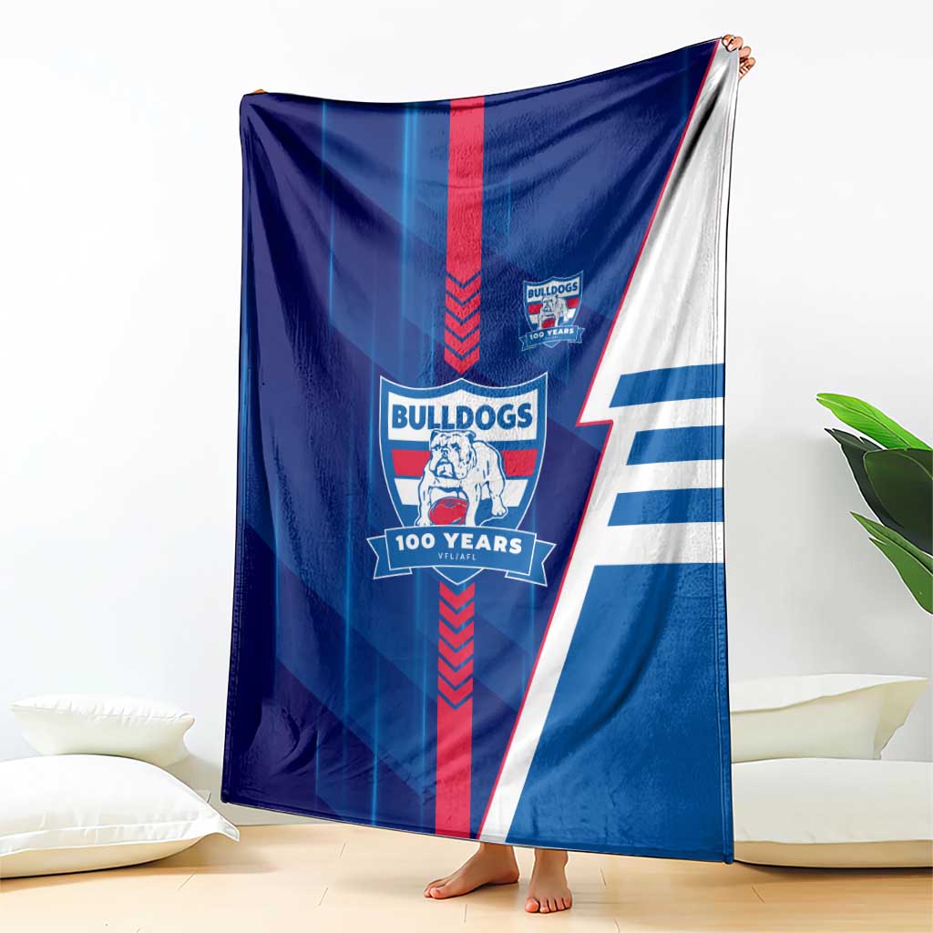 Western Bulldogs Blanket Modern Geometric Sports Graphic Style