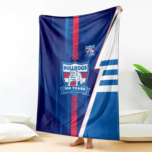 Western Bulldogs Blanket Modern Geometric Sports Graphic Style