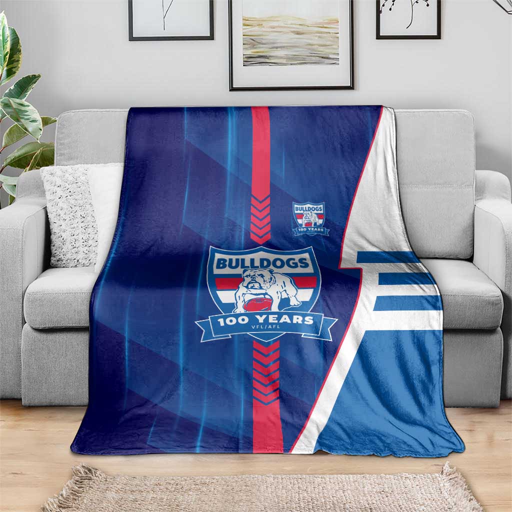 Western Bulldogs Blanket Modern Geometric Sports Graphic Style