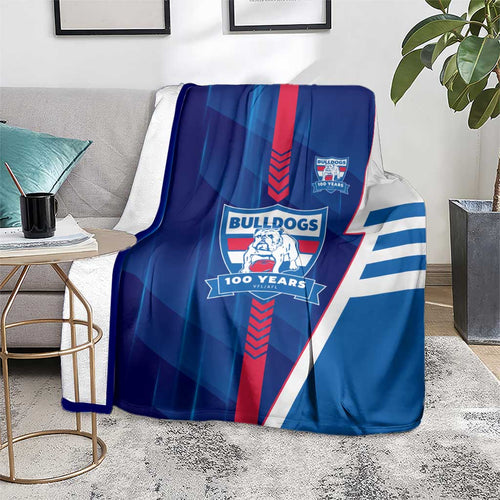 Western Bulldogs Blanket Modern Geometric Sports Graphic Style
