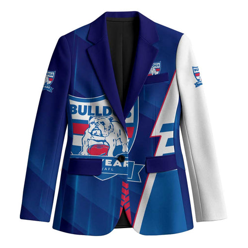 Personalized Western Bulldogs Blazer Modern Geometric Sports Graphic Style