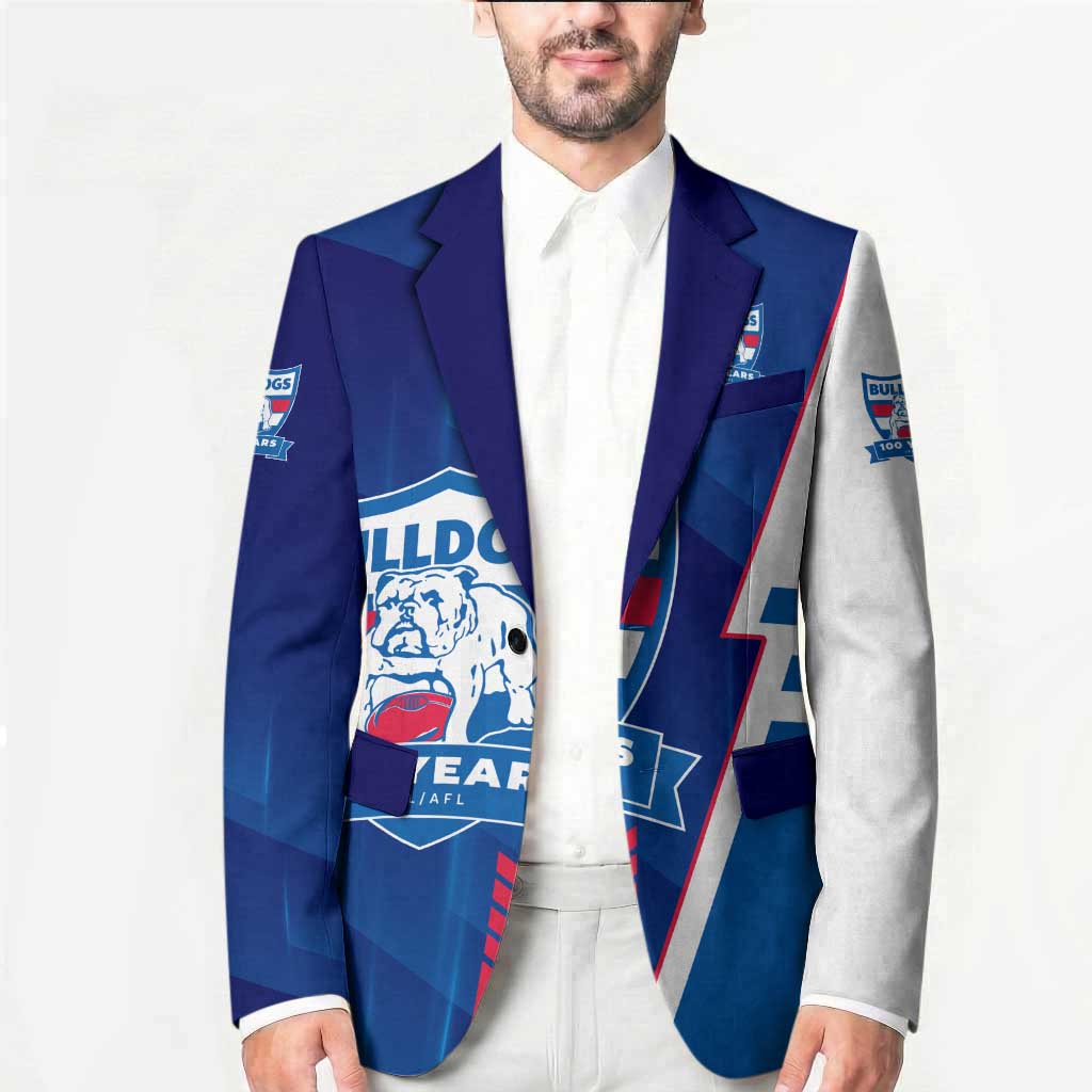Personalized Western Bulldogs Blazer Modern Geometric Sports Graphic Style