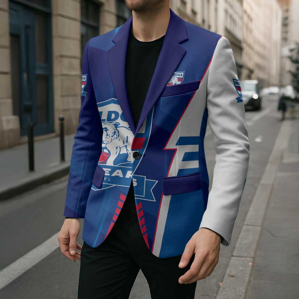 Personalized Western Bulldogs Blazer Modern Geometric Sports Graphic Style