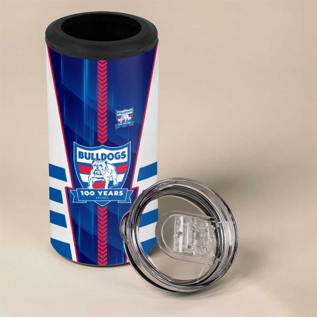 Personalized Western Bulldogs 4 in 1 Can Cooler Tumbler Modern Geometric Sports Graphic Style