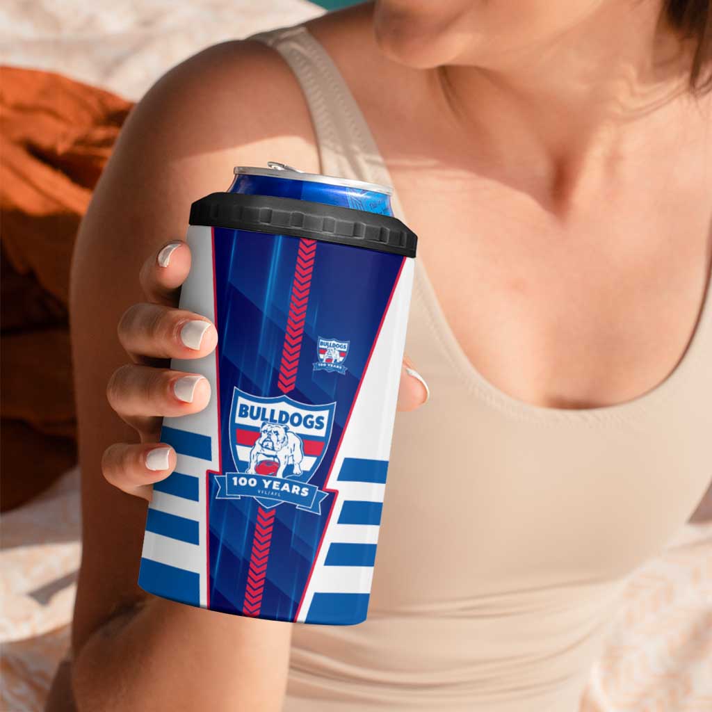 Personalized Western Bulldogs 4 in 1 Can Cooler Tumbler Modern Geometric Sports Graphic Style